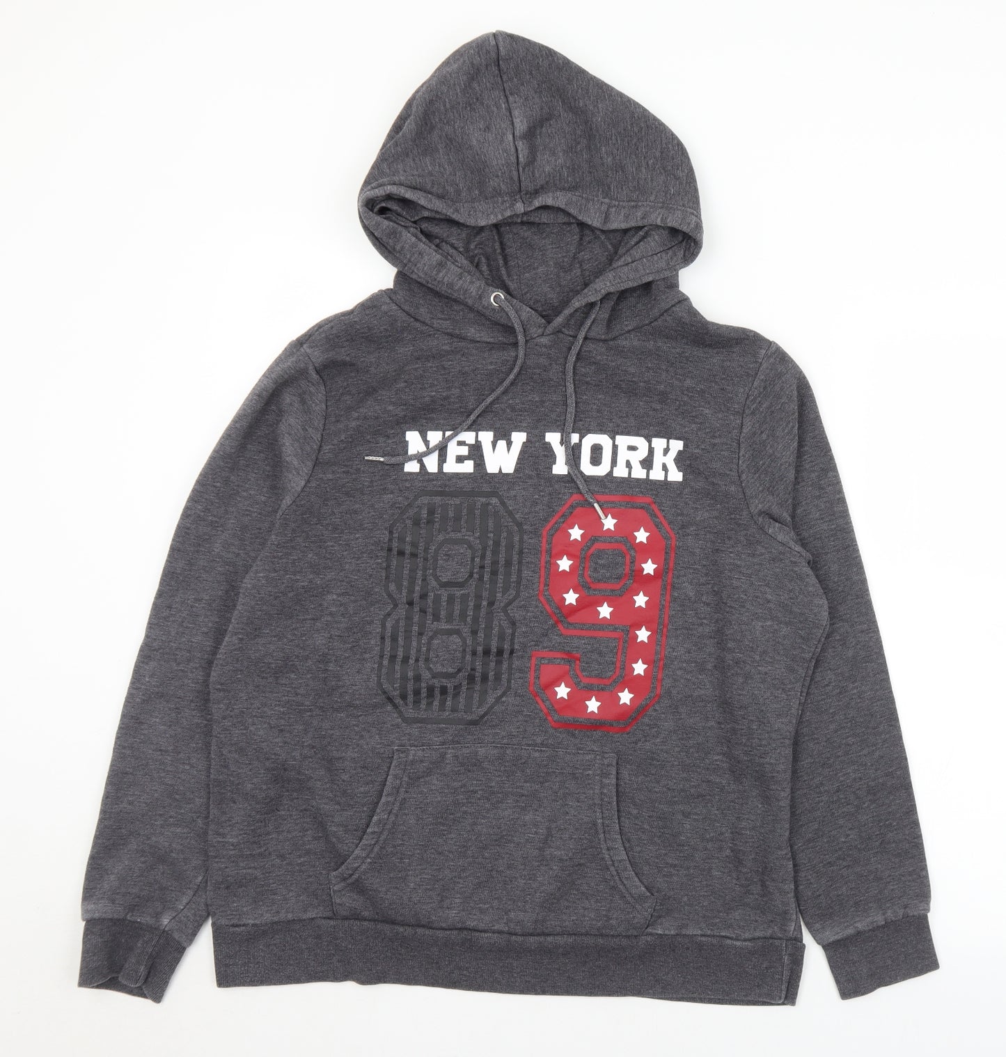 Primark Womens Grey  Polyester Pullover Hoodie Size 18   - New York. 18-20