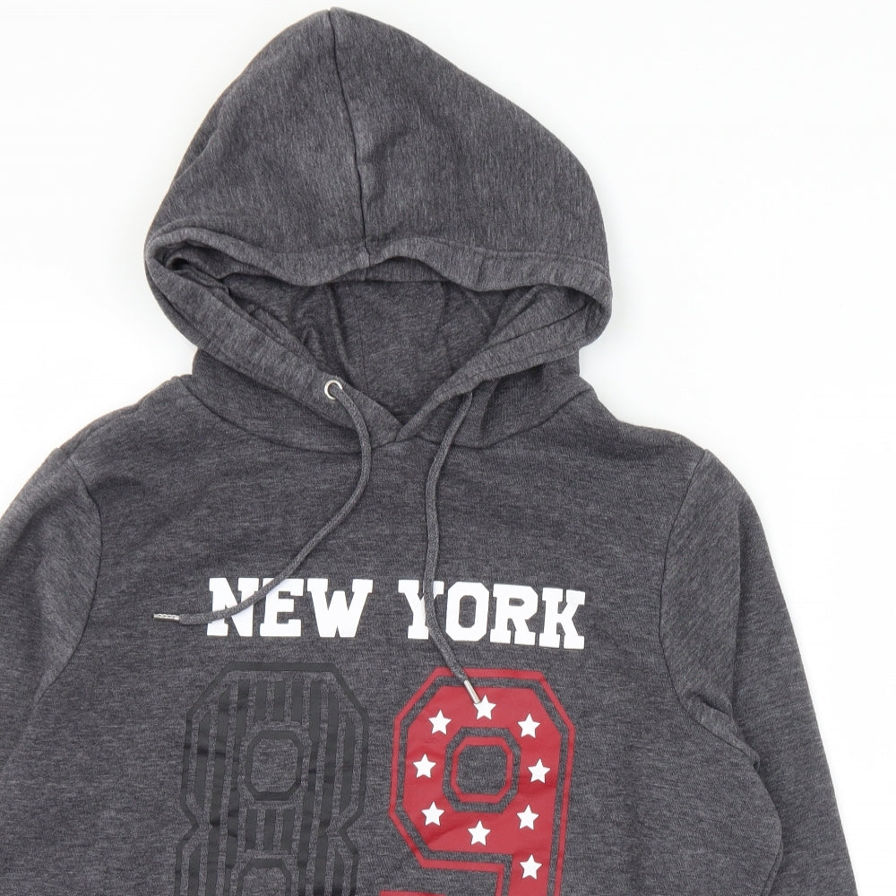 Primark Womens Grey  Polyester Pullover Hoodie Size 18   - New York. 18-20