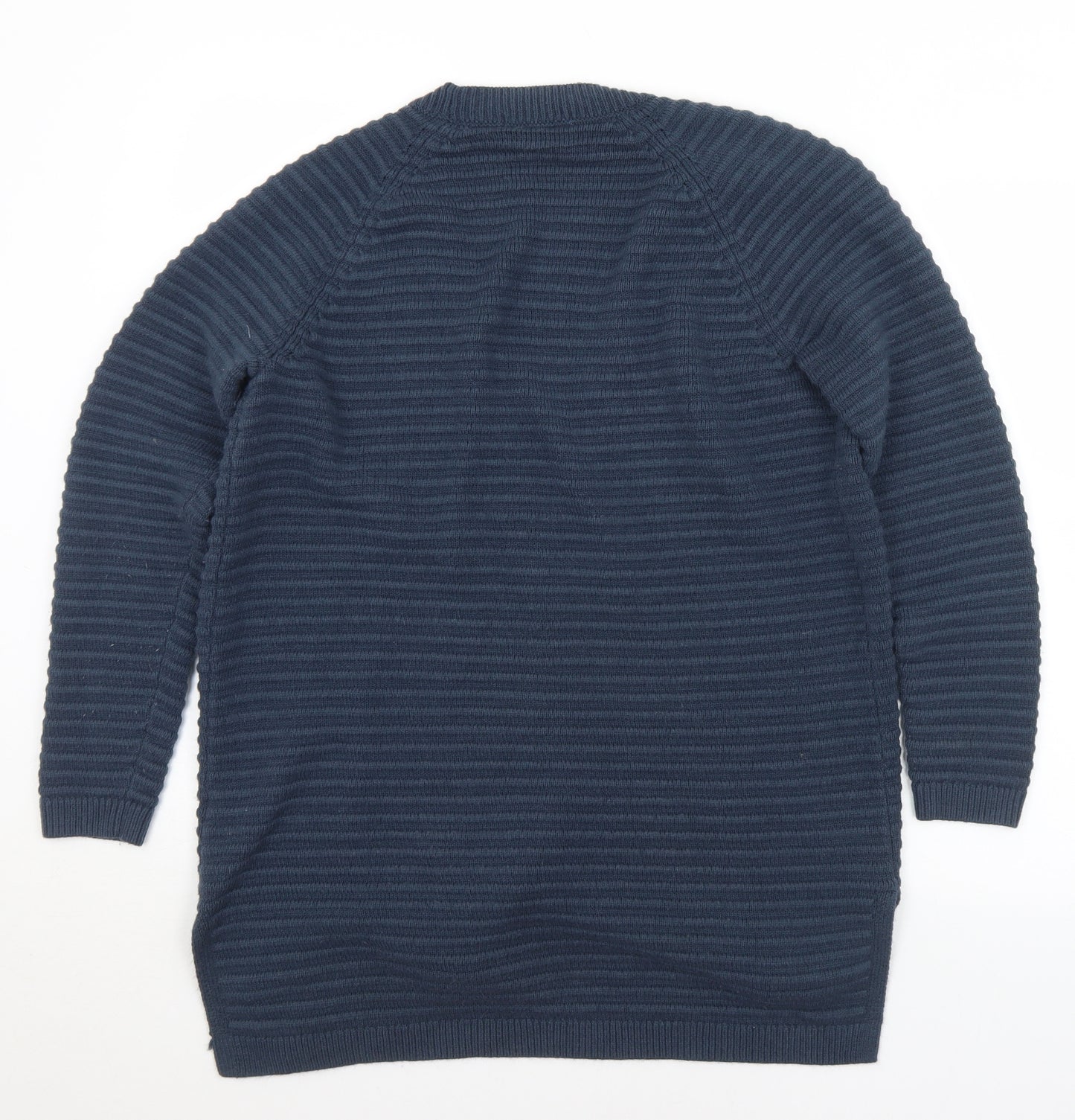 TU Womens Blue Collared  Acrylic Cardigan Jumper Size 16