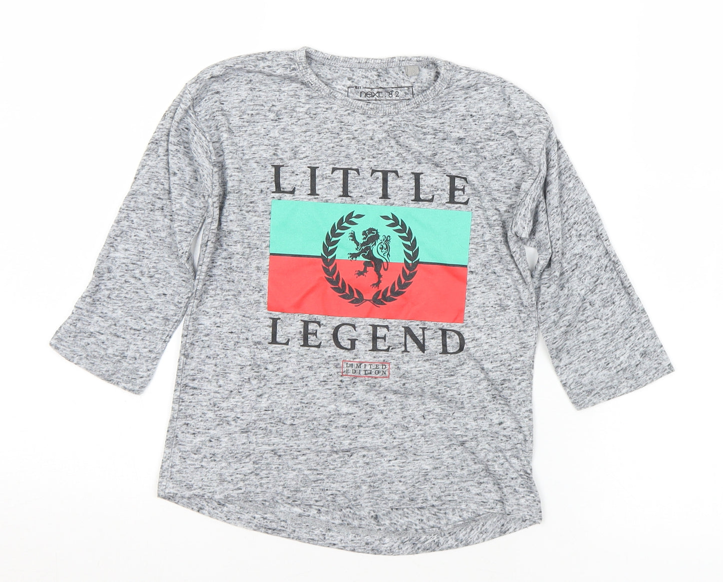 NEXT Boys Multicoloured  Polyester Basic T-Shirt Size 18-24 Months Crew Neck  - Little Legend
