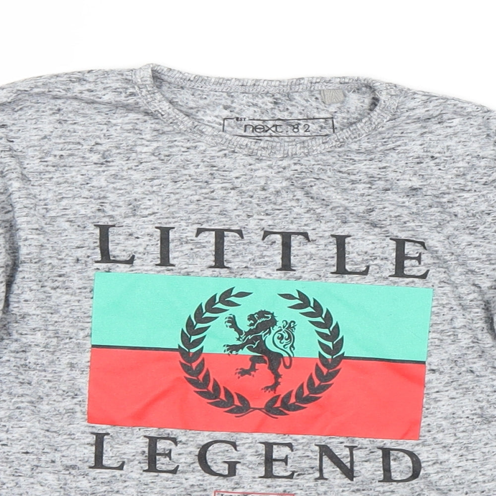 NEXT Boys Multicoloured  Polyester Basic T-Shirt Size 18-24 Months Crew Neck  - Little Legend