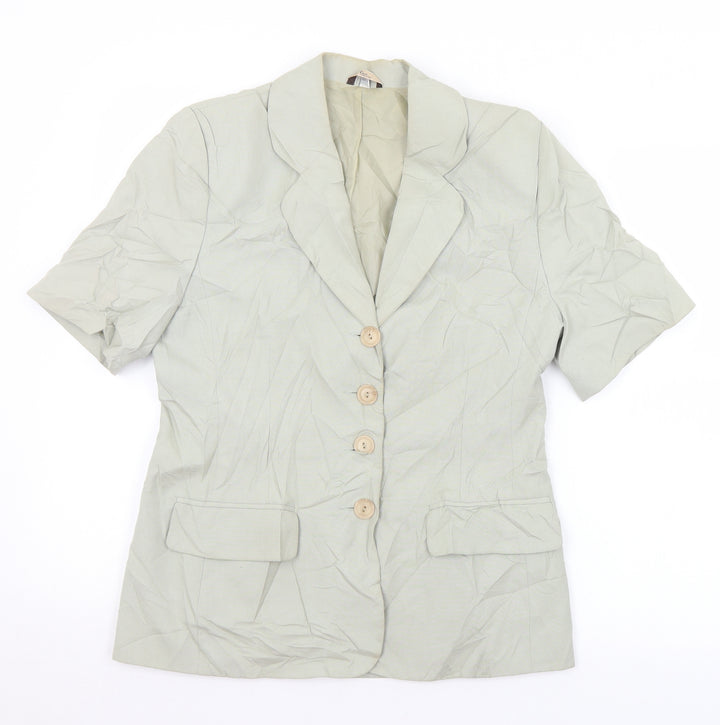 Klass Womens Green   Jacket Blazer Size 10  Button