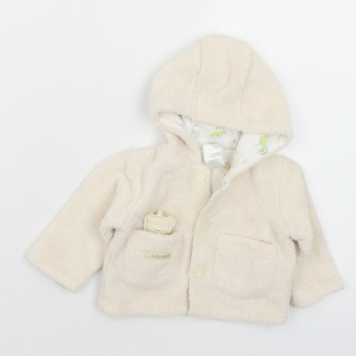 Pumpkin Patch Baby White Geometric Polyester Cardigan Jumper Size 0-3 Months  Button