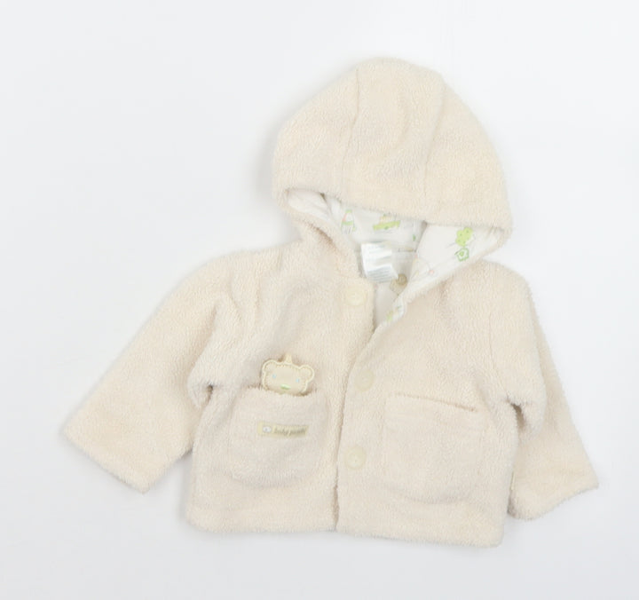 Pumpkin Patch Baby White Geometric Polyester Cardigan Jumper Size 0-3 Months Button