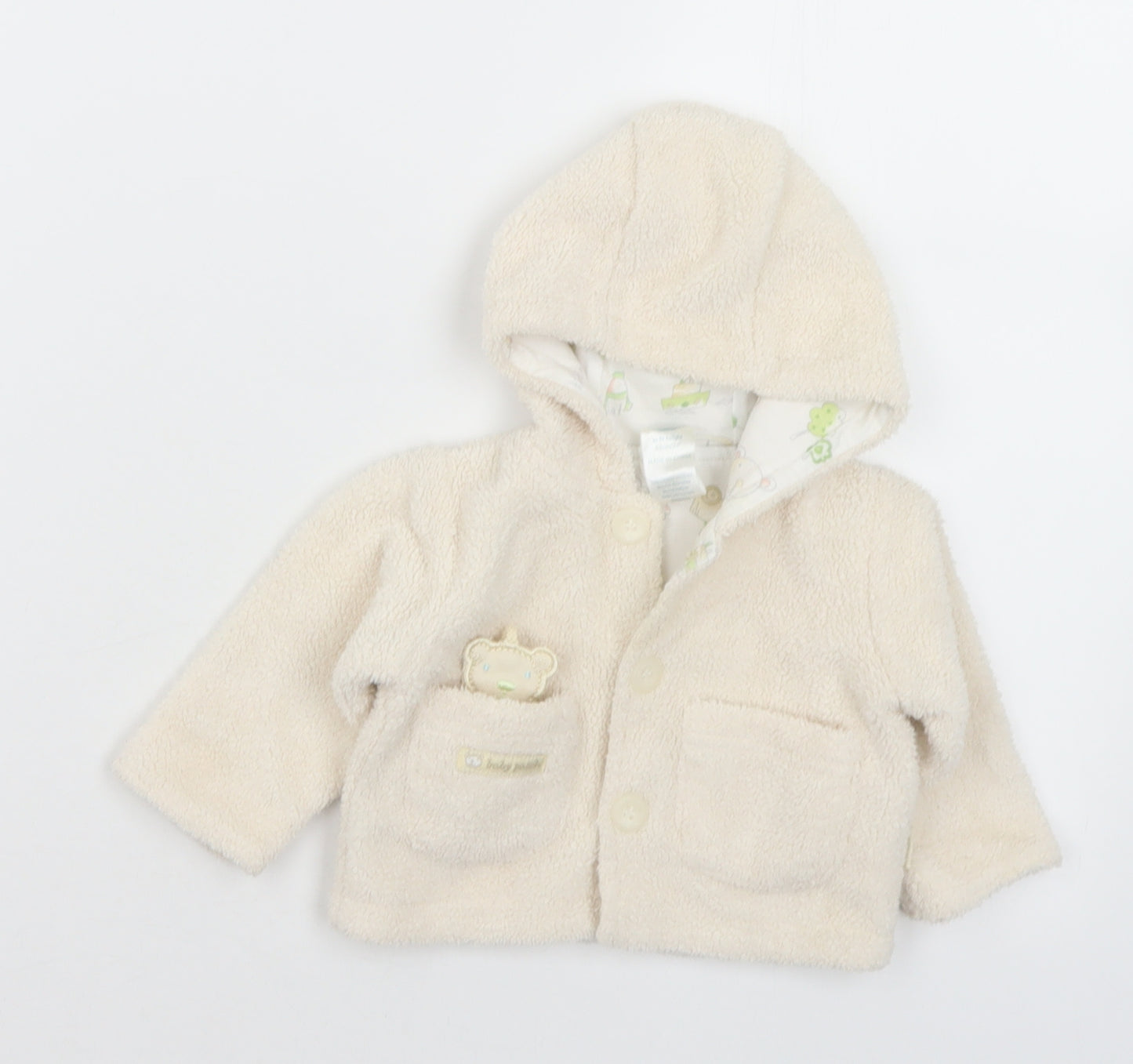 Pumpkin Patch Baby White Geometric Polyester Cardigan Jumper Size 0-3 Months  Button