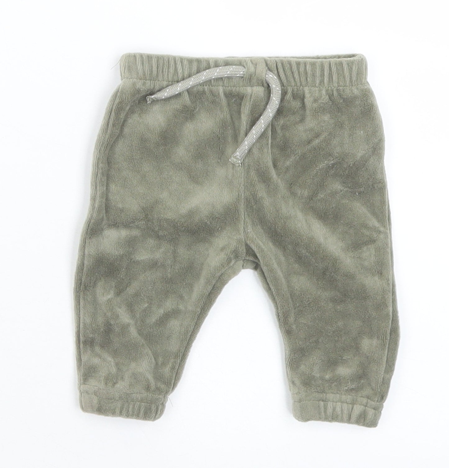 Primark Baby Green  Cotton Jogger Leggings Size 0-3 Months  Drawstring