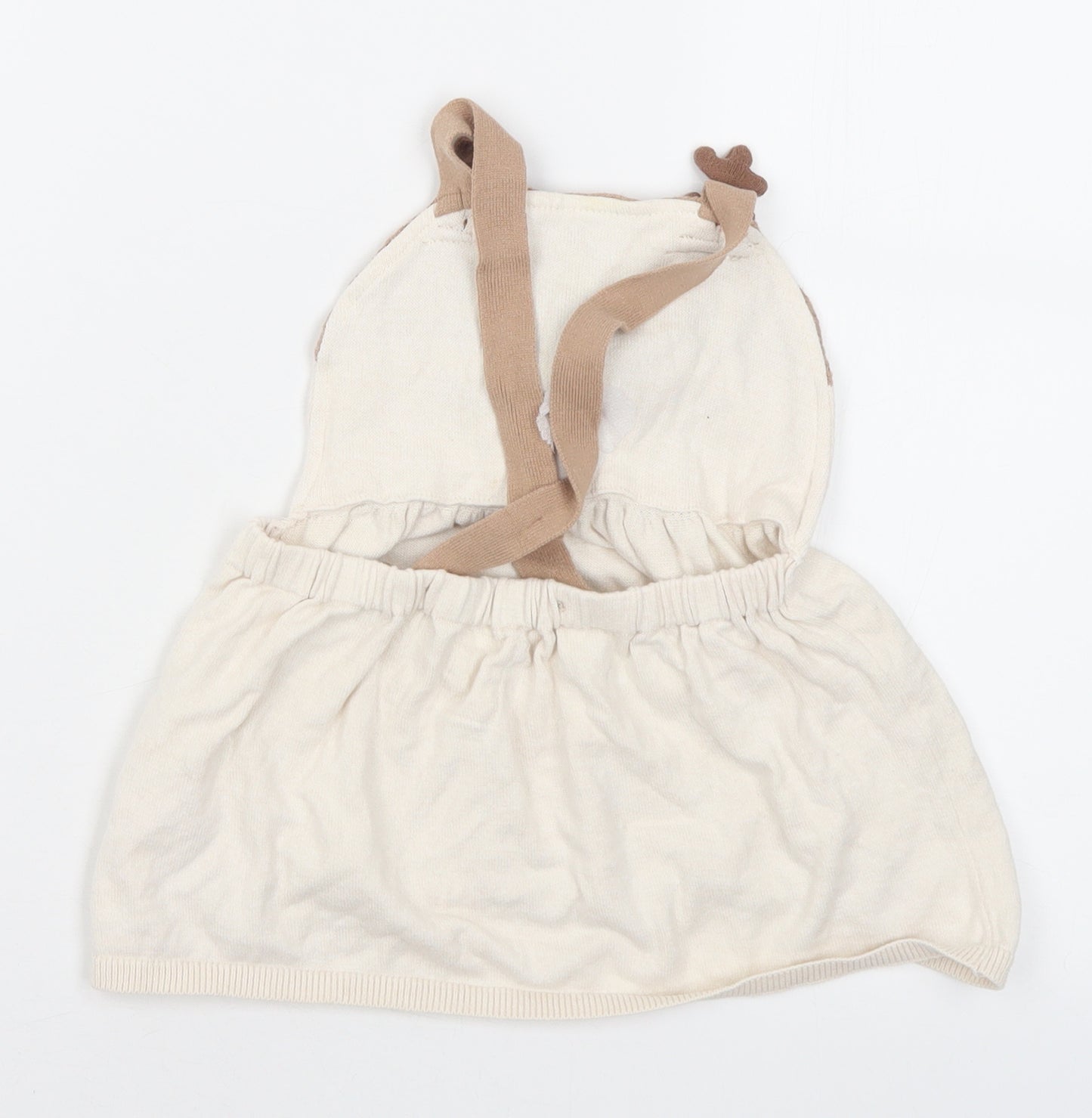 F&F Girls Ivory  Cotton Fit & Flare  Size 18-24 Months  Square Neck  - Christmas