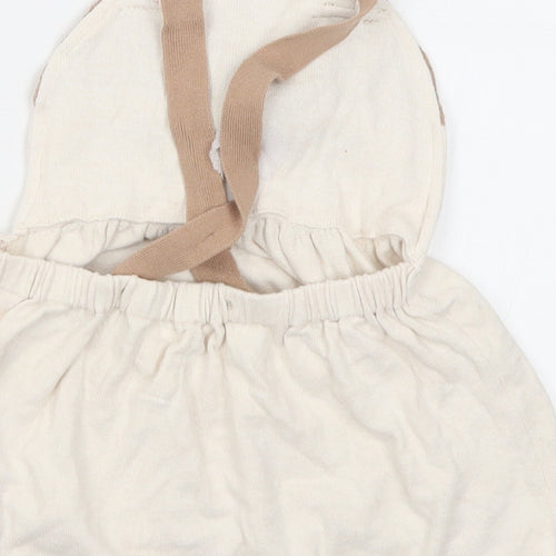 F&F Girls Ivory  Cotton Fit & Flare  Size 18-24 Months  Square Neck  - Christmas