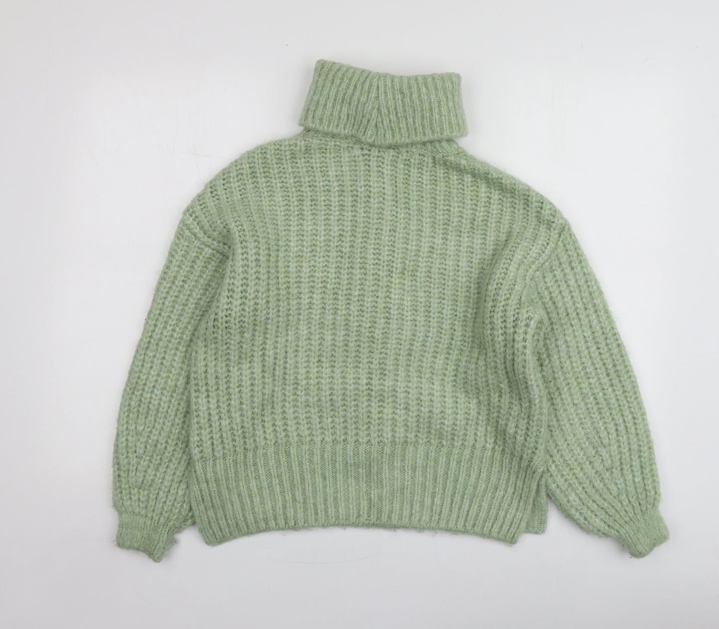 George Womens Green Roll Neck  Acrylic Pullover Jumper Size XS