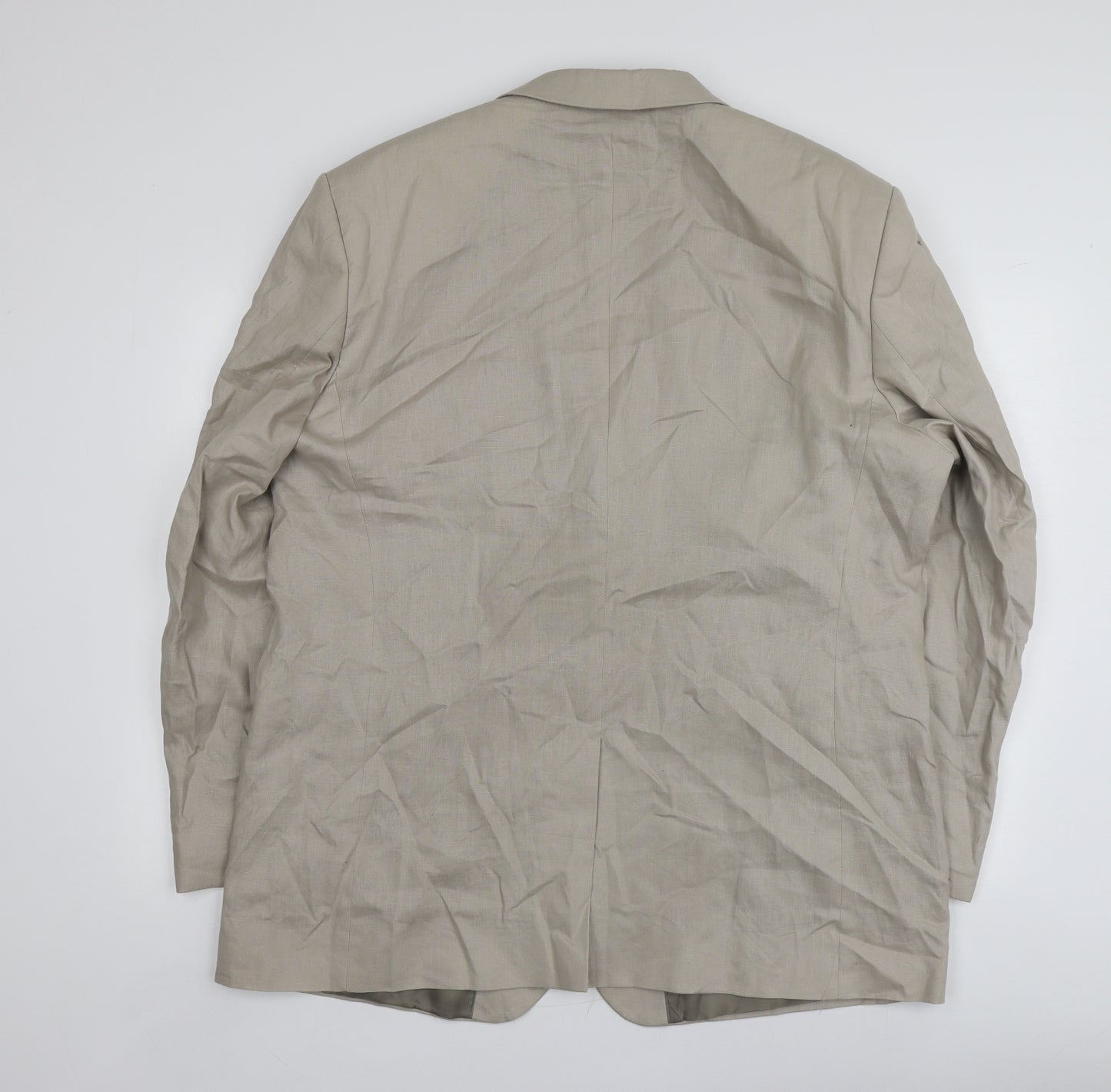 Karl Jackson Mens Beige  Linen Jacket Suit Jacket Size 58