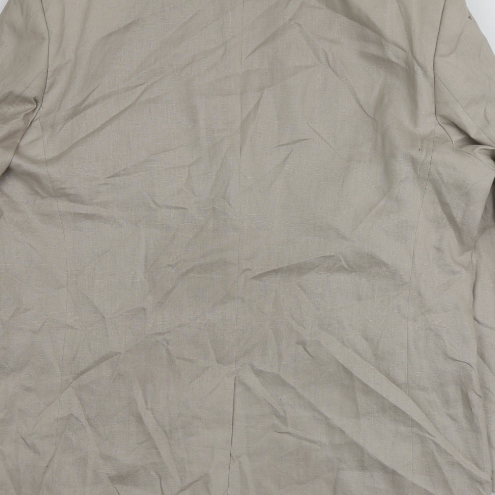 Karl Jackson Mens Beige  Linen Jacket Suit Jacket Size 58