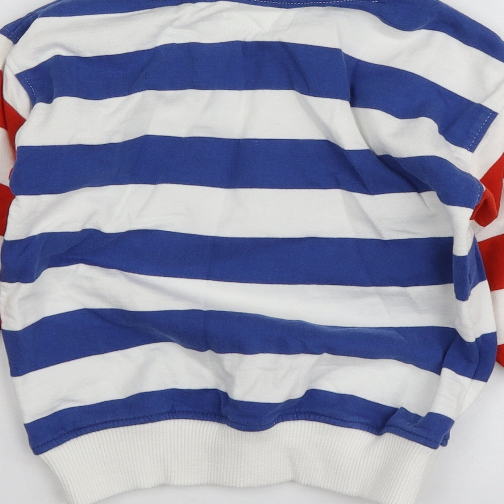 NEXT Boys Multicoloured Striped Cotton Pullover Hoodie Size 2-3 Years