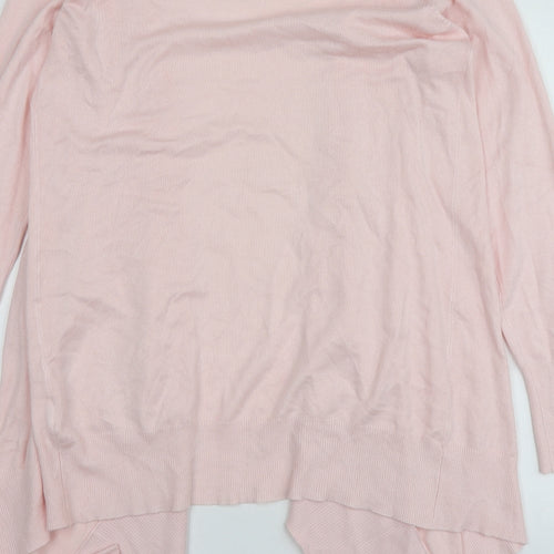 Capsule Womens Pink V-Neck  Viscose Cardigan Jumper Size 6