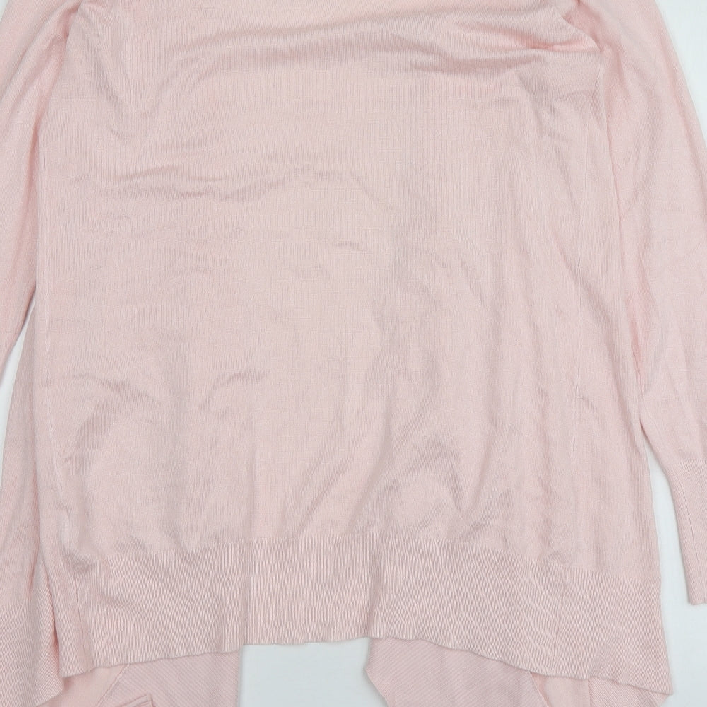 Capsule Womens Pink V-Neck  Viscose Cardigan Jumper Size 6