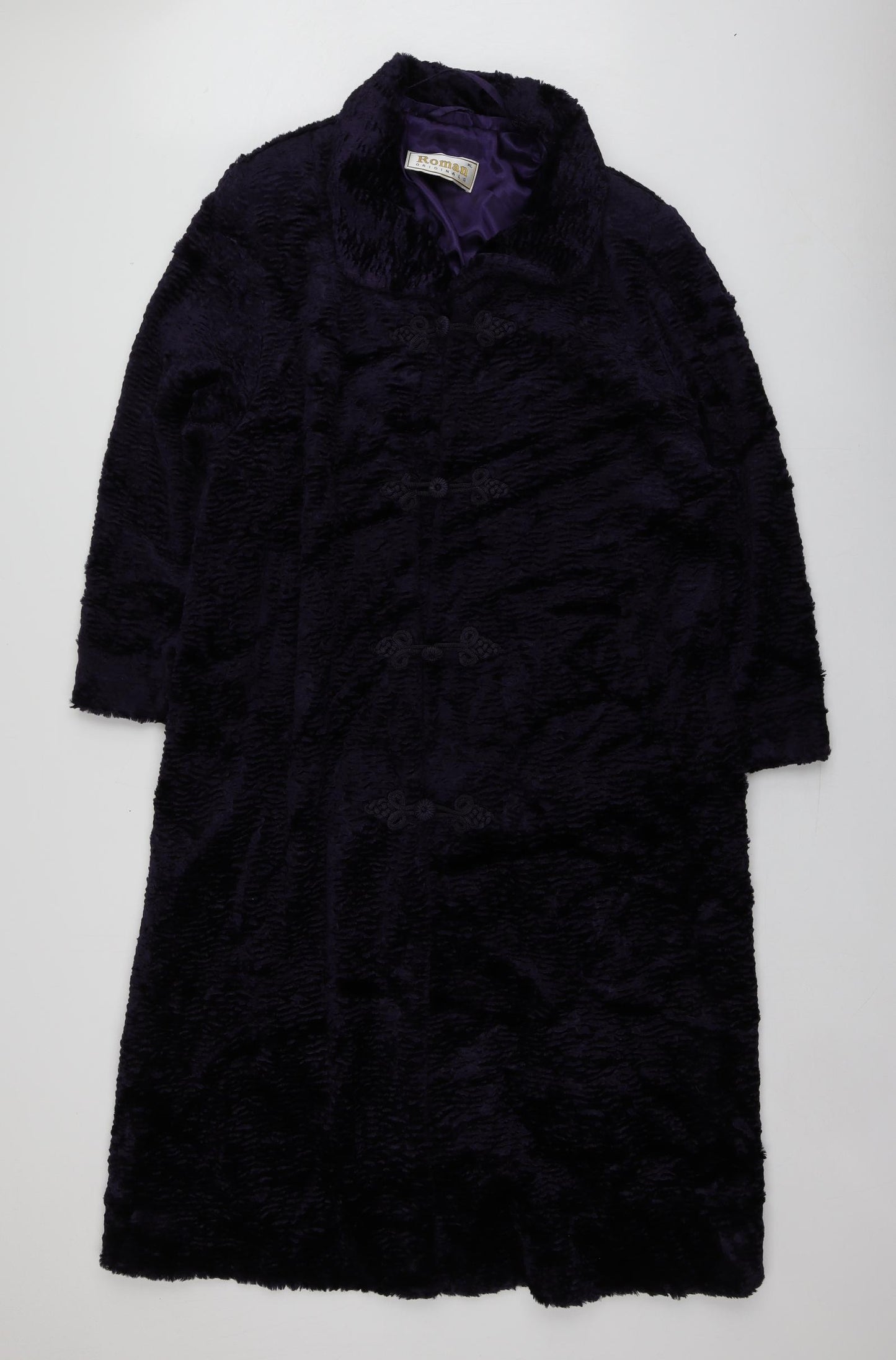 Roman Womens Purple   Overcoat Coat Size XL