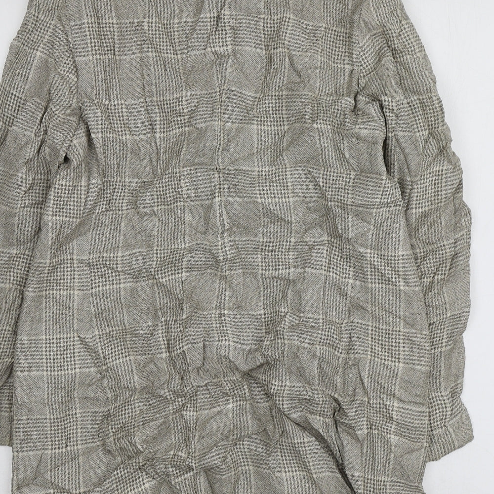 Max Mara Womens Beige Plaid Cotton Jacket Suit Jacket Size 12