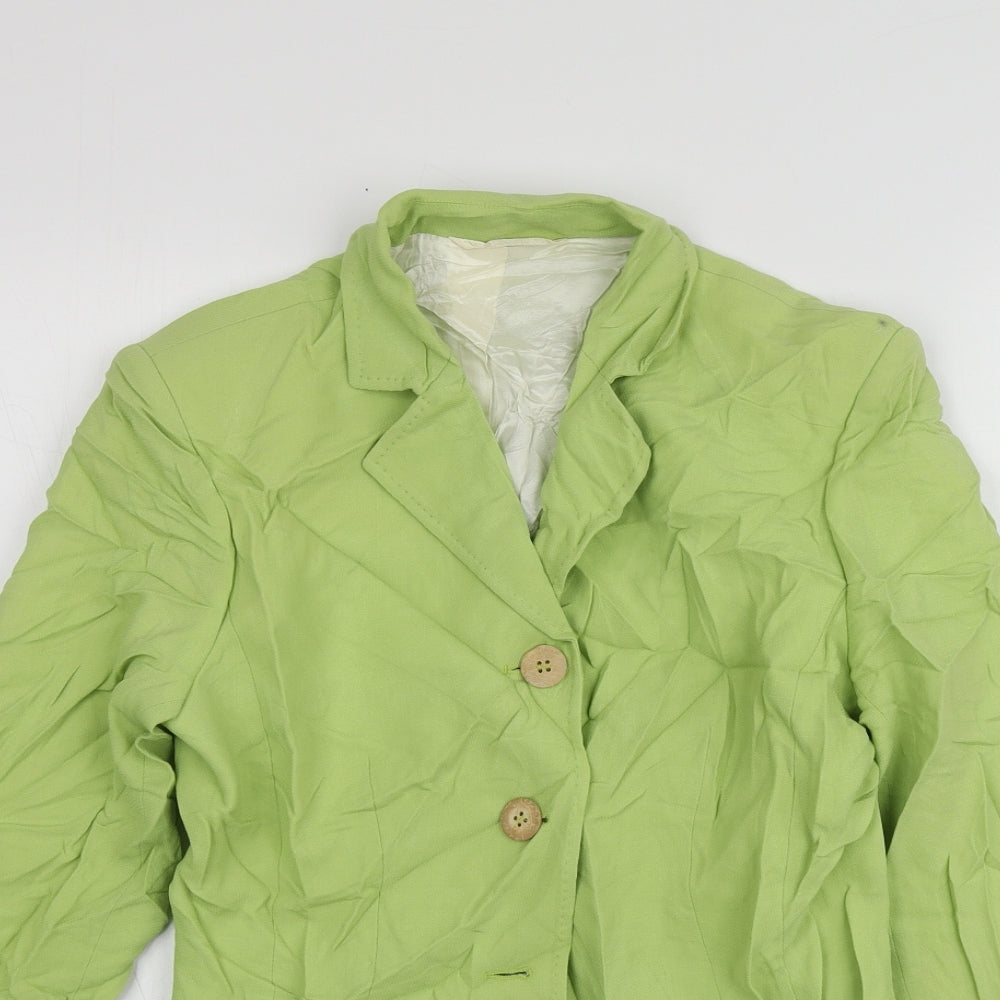 Paul Costelloe Womens Green  Wool Jacket Suit Jacket Size 10