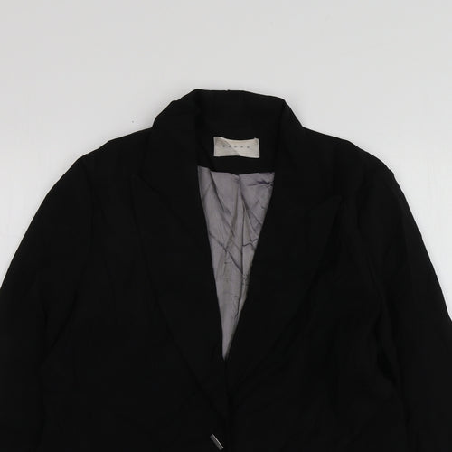 Ozone Womens Black  Polyester Jacket Suit Jacket Size S