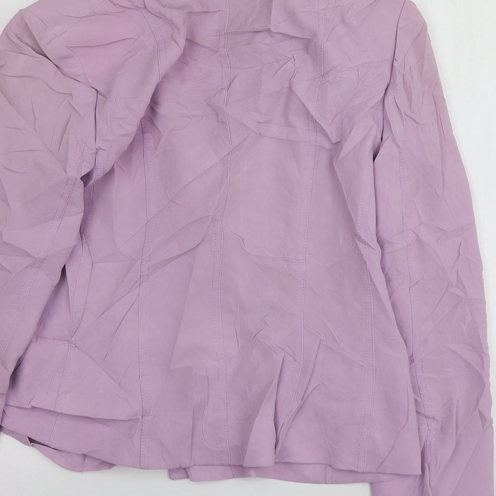 Precis Petite Womens Purple  Acetate Jacket Blazer Size 14