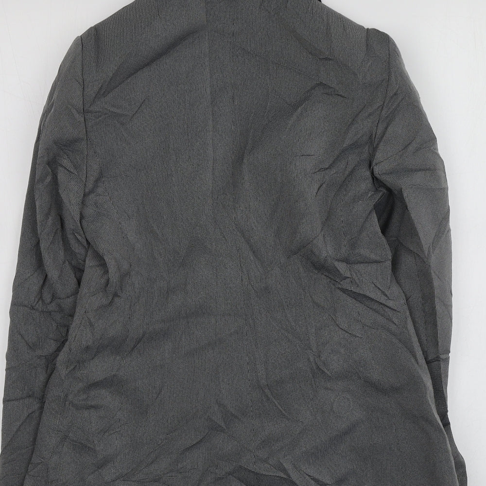 F&F Womens Grey Herringbone Polyester Jacket Suit Jacket Size 12