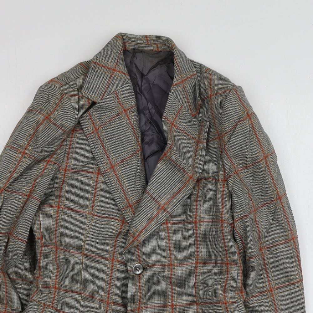 Jonathan Womens Beige Plaid Wool Jacket Suit Jacket Size S