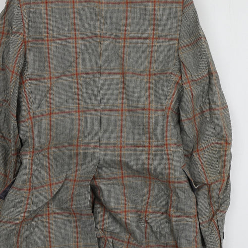 Jonathan Womens Beige Plaid Wool Jacket Suit Jacket Size S