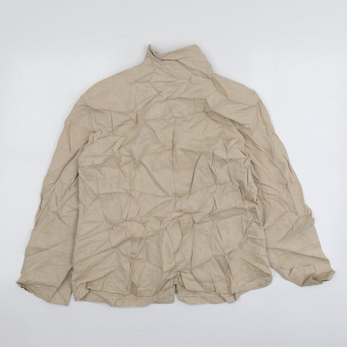 Pola Womens Beige  Lyocell Jacket Blazer Size 12