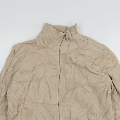 Pola Womens Beige  Lyocell Jacket Blazer Size 12