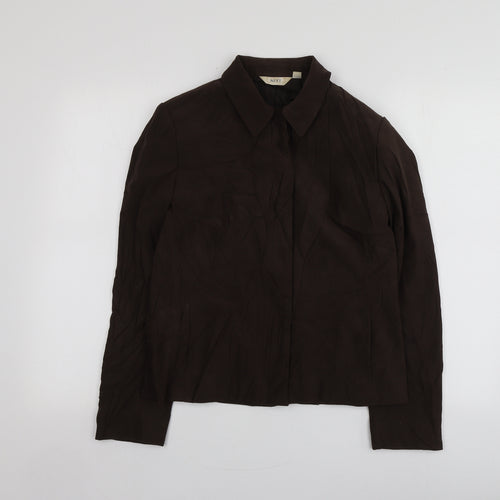 NEXT Womens Brown  Polyester Jacket Suit Jacket Size 12