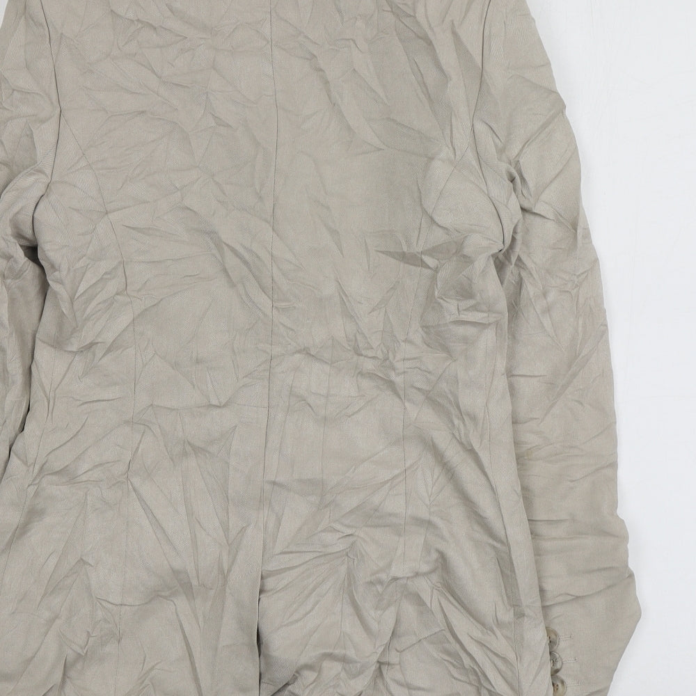 NEXT Womens Beige  Viscose Jacket Suit Jacket Size 12