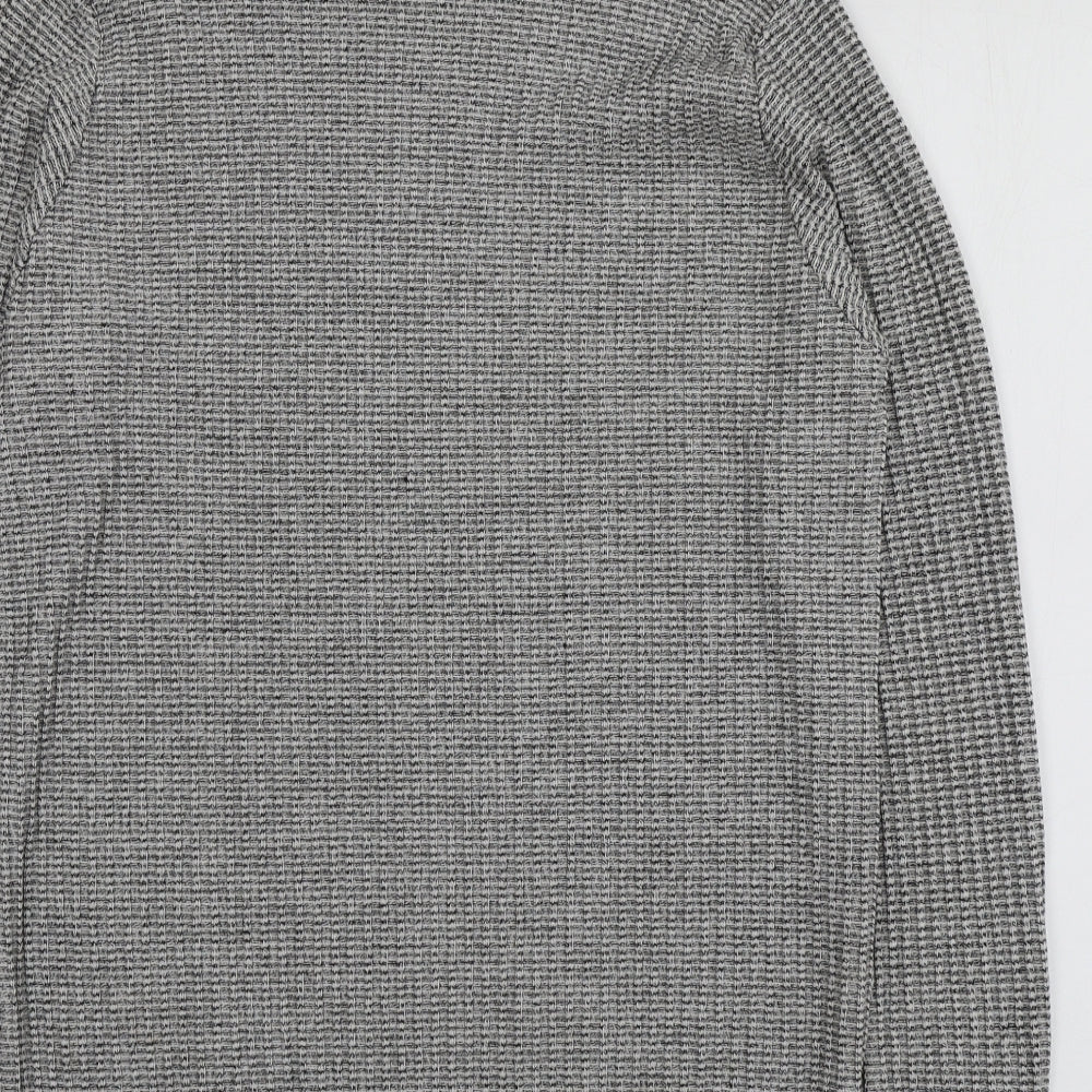 River Island Mens Grey Round Neck  Acrylic Pullover Jumper Size L