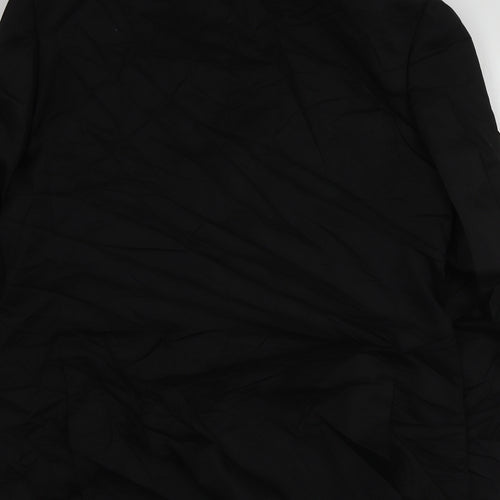 M&S Mens Black  Polyester Jacket Suit Jacket Size XL