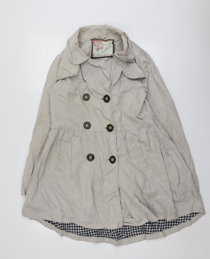 New Look Womens Beige Motorcycle Jacket Blazer Size 12
