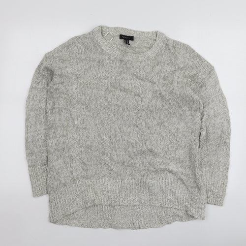New Look Mens Grey Round Neck  Acrylic Pullover Jumper Size M