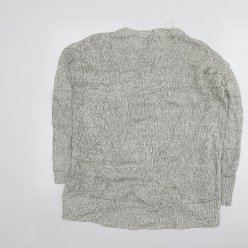 New Look Mens Grey Round Neck  Acrylic Pullover Jumper Size M
