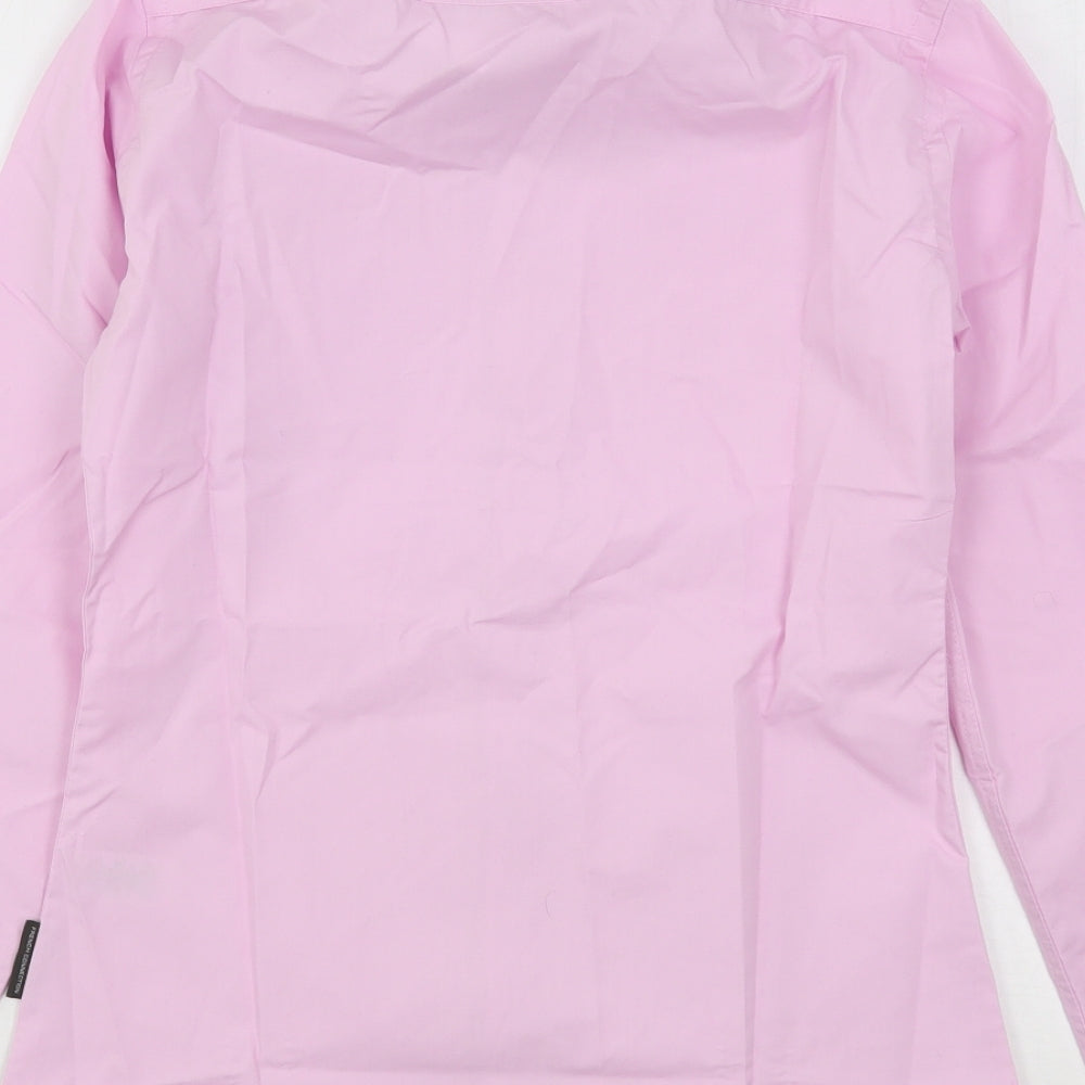 French Connection Mens Pink  Cotton  Dress Shirt Size XS Collared
