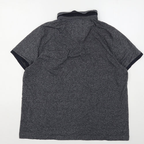 Cenrered Mens Grey  Cotton  Polo Size 2XL Collared