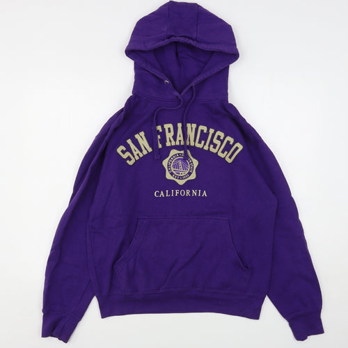 Obsi Womens Purple  Cotton Pullover Hoodie Size M   - San Francisco