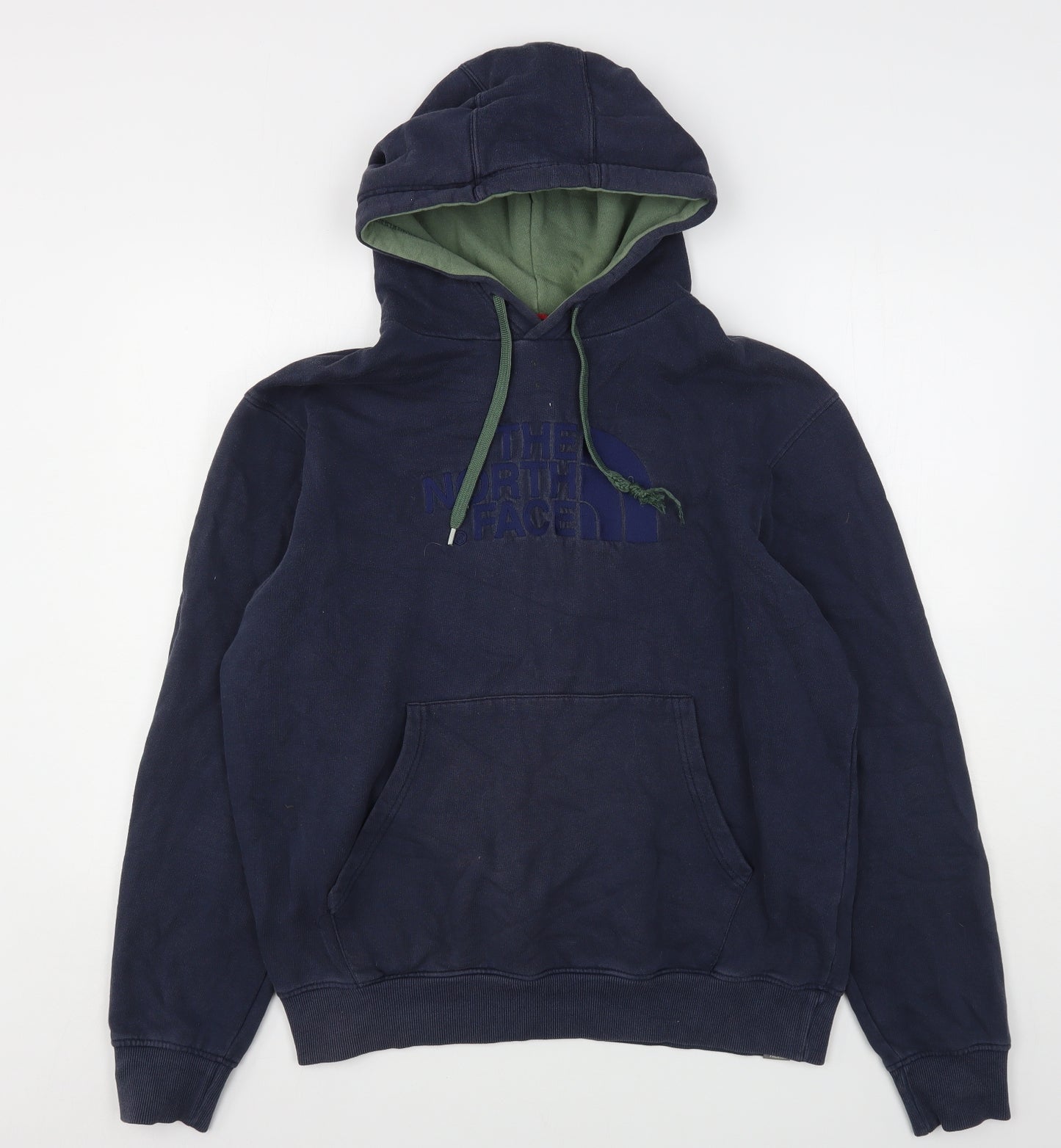 The North Face Mens Blue  Cotton Pullover Hoodie Size L