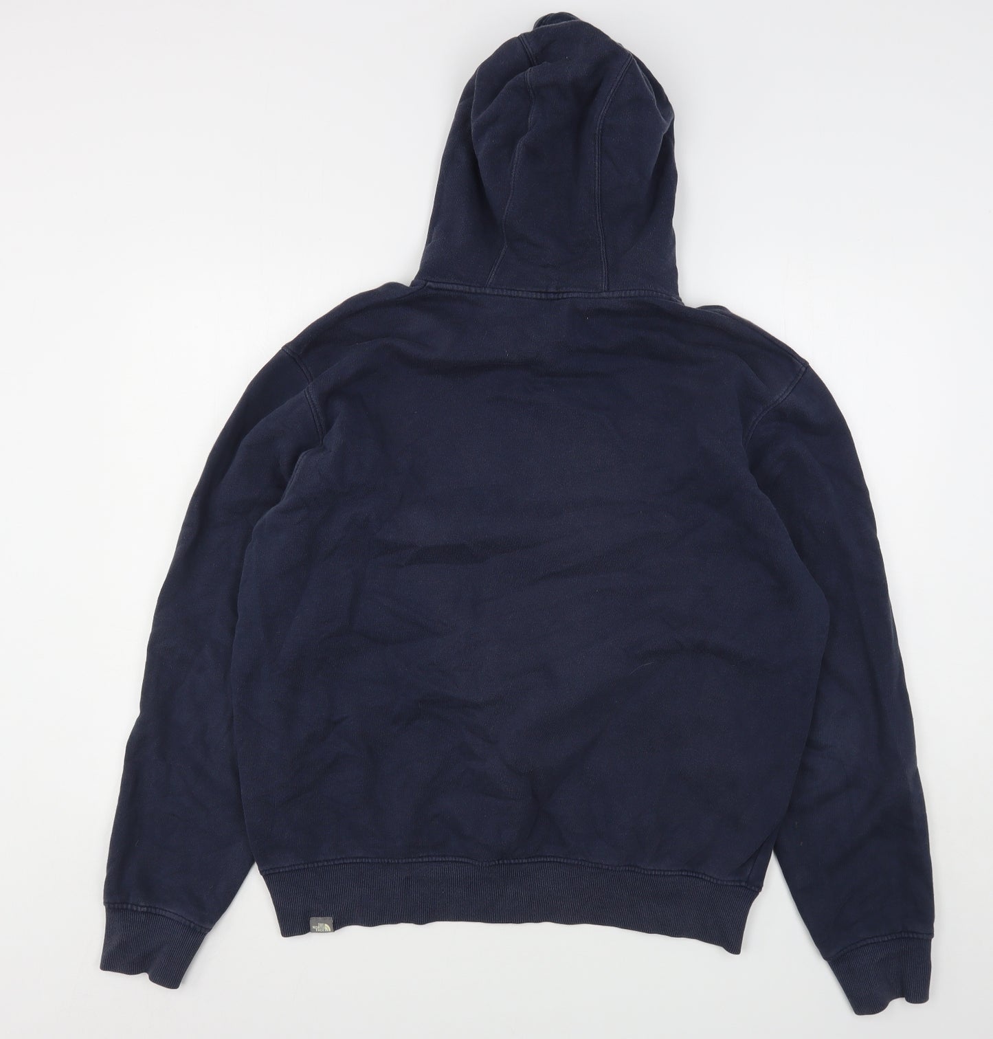 The North Face Mens Blue  Cotton Pullover Hoodie Size L