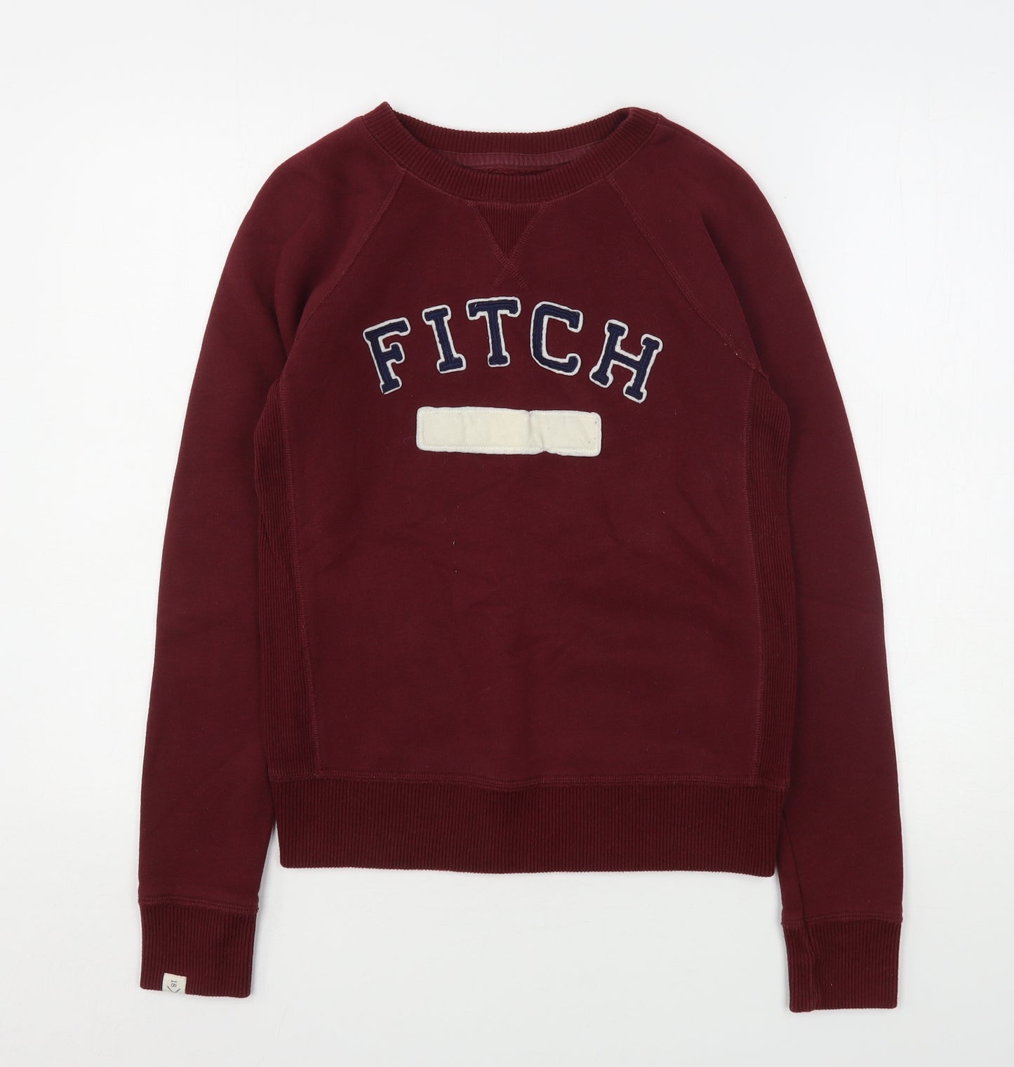 Abercrombie & Fitch Womens Red  Cotton Pullover Sweatshirt Size XS