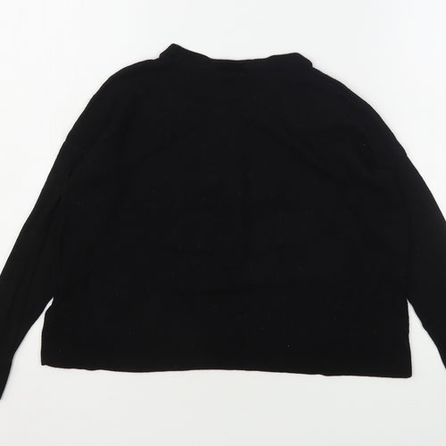 Topshop Womens Black  Viscose Pullover Sweatshirt Size 4