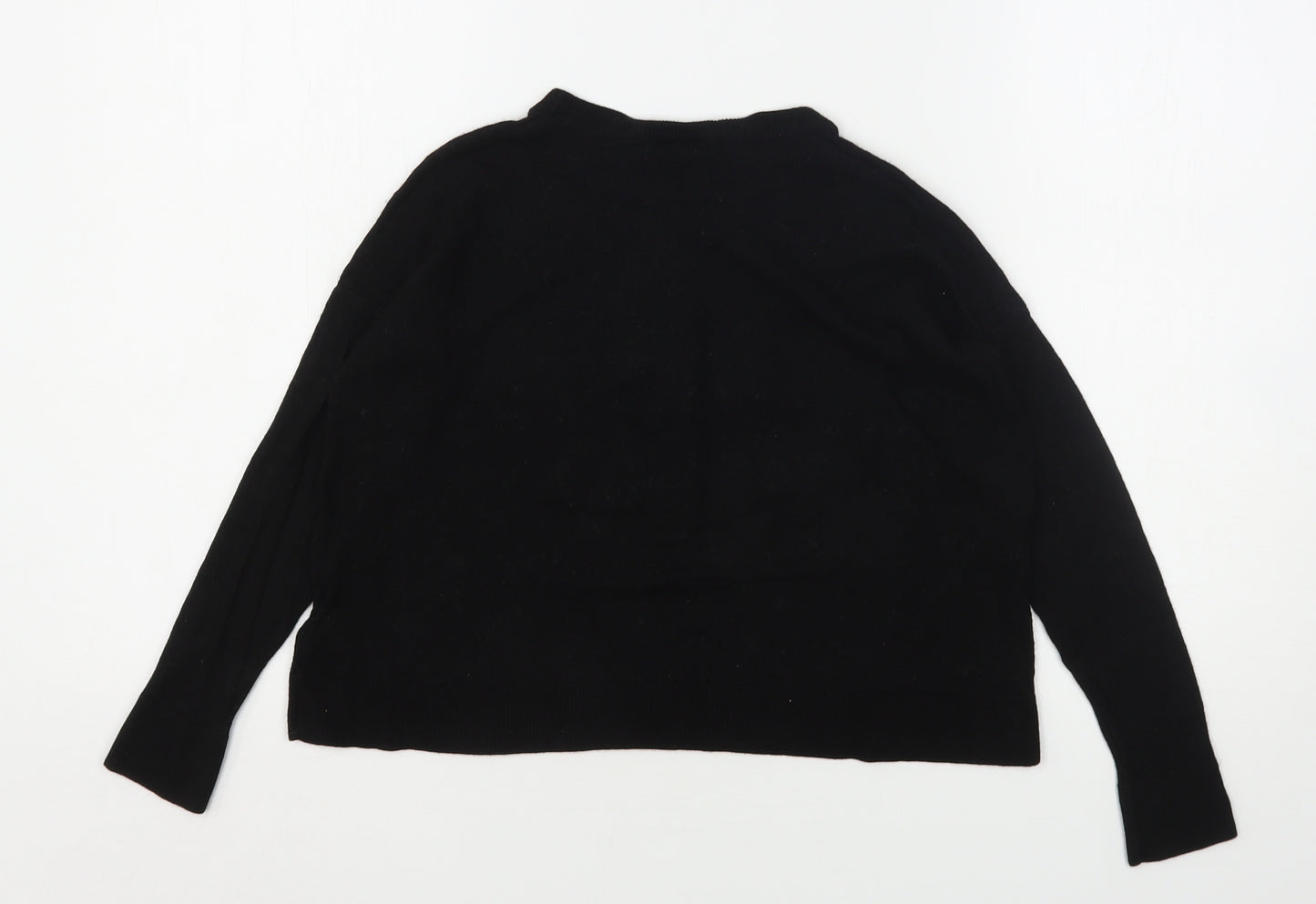 Topshop Womens Black  Viscose Pullover Sweatshirt Size 4