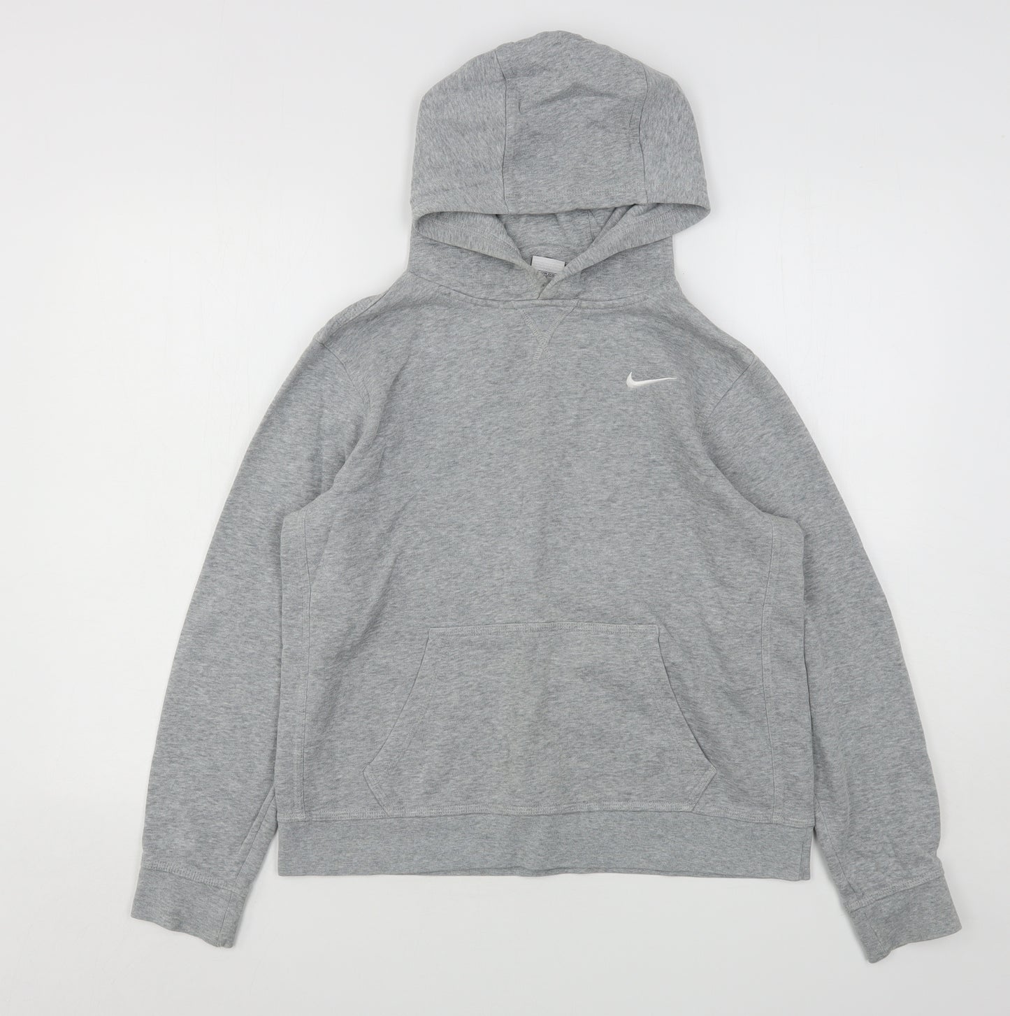 Nike Boys Grey  Cotton Pullover Hoodie Size 13-14 Years