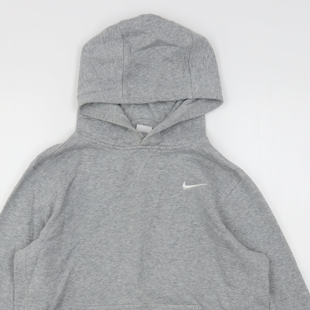 Nike Boys Grey  Cotton Pullover Hoodie Size 13-14 Years