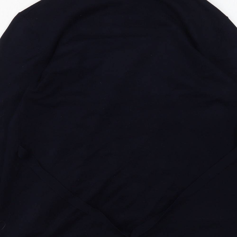 Zara Womens Blue V-Neck  Viscose Cardigan Jumper Size XL