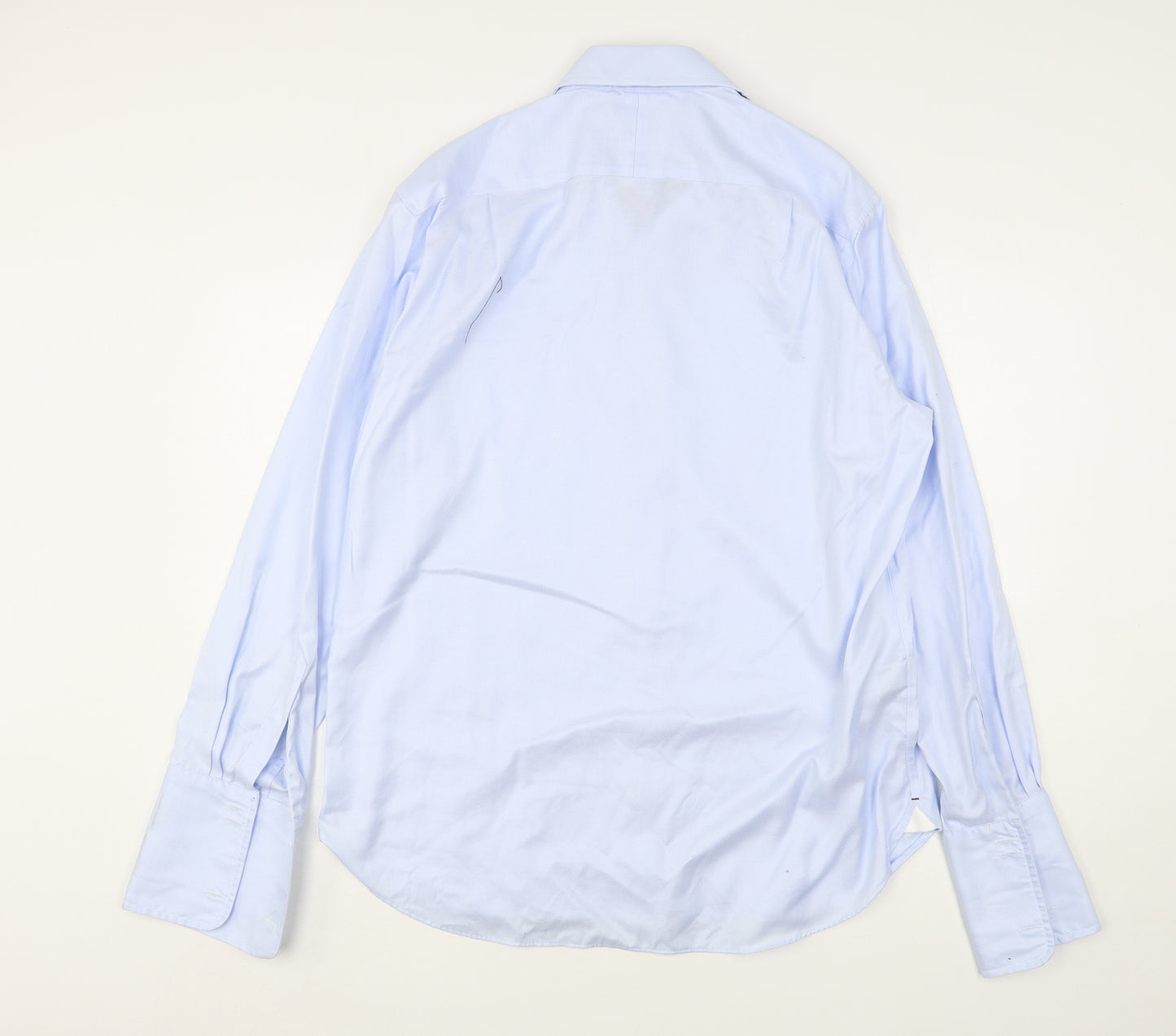 Marks and Spencer Mens Blue  Cotton  Dress Shirt Size 16.5 Collared