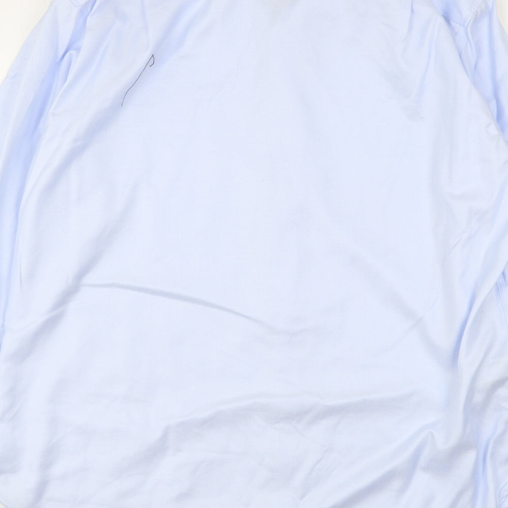 Marks and Spencer Mens Blue  Cotton  Dress Shirt Size 16.5 Collared