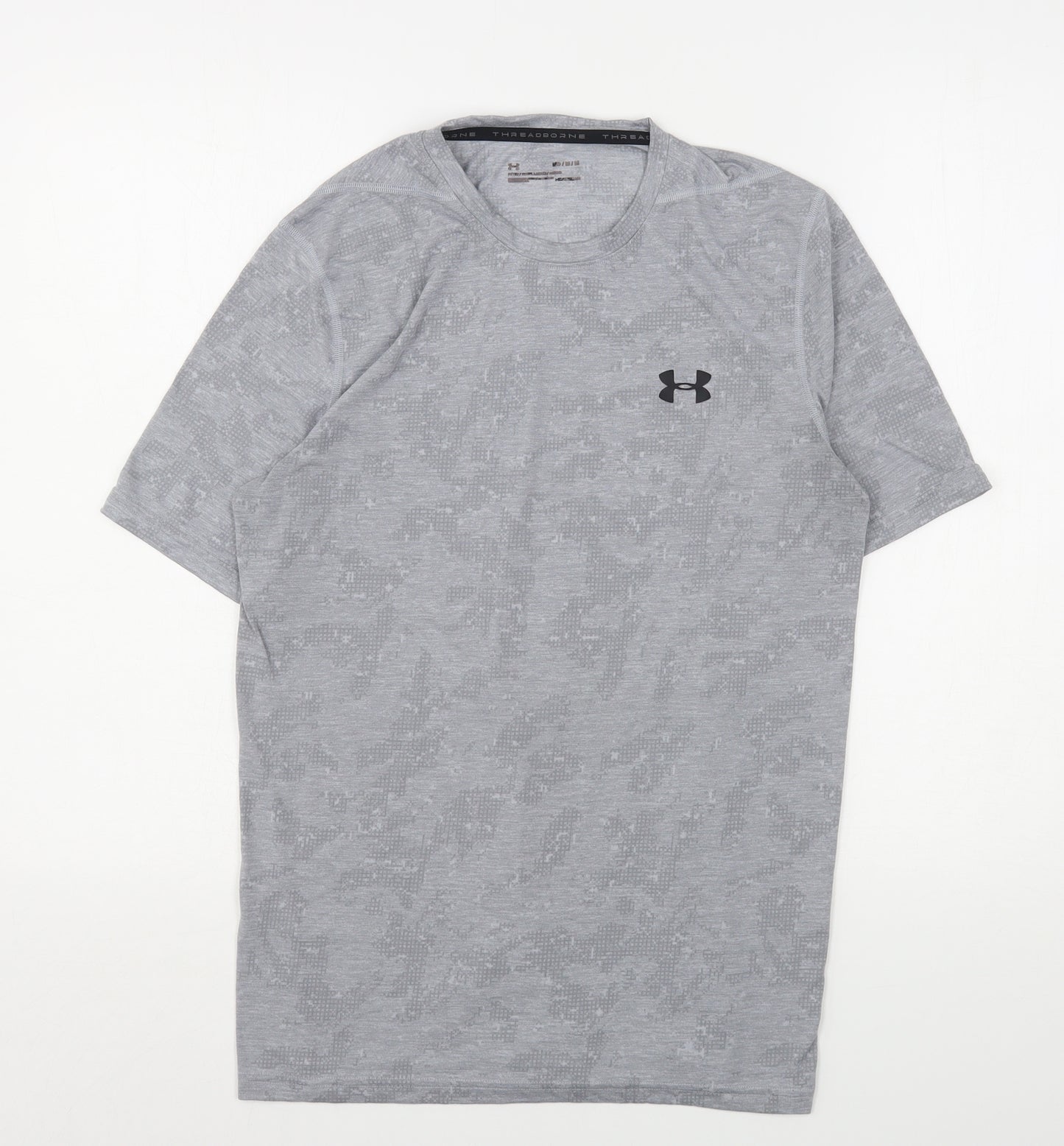 Under armour Mens Grey  Polyester  T-Shirt Size M Round Neck