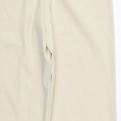 Stradivarius Womens Beige  Polyester Trousers  Size 12 L33 in Regular